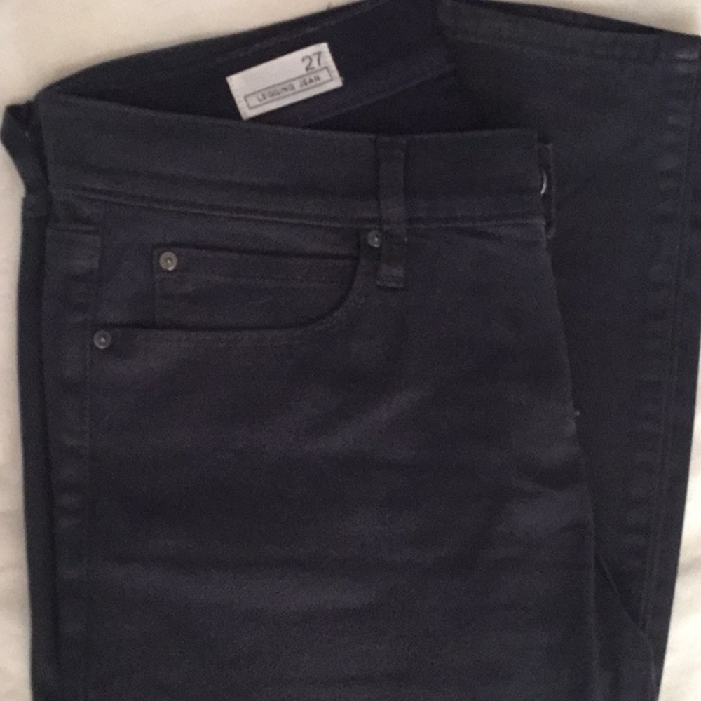Gap shiny skinny navy blue jeans